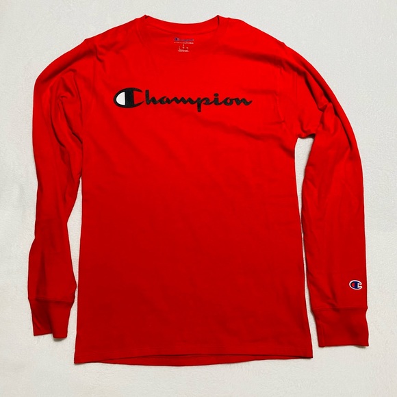 NEW Red Long Sleeve T-Shirt by CHAMPION - Picture 4 of 7